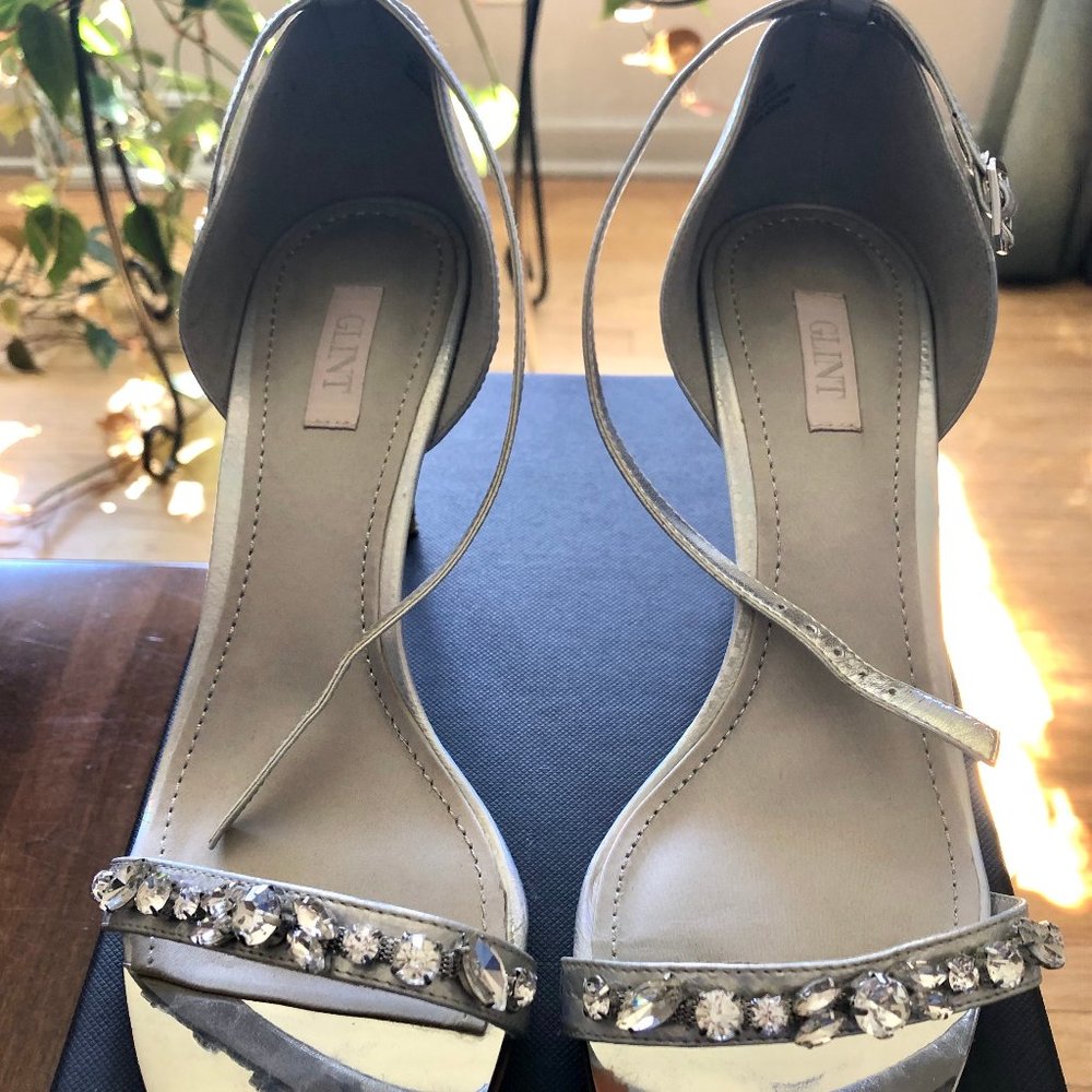 Glint Silver Jeweled Sandals!
